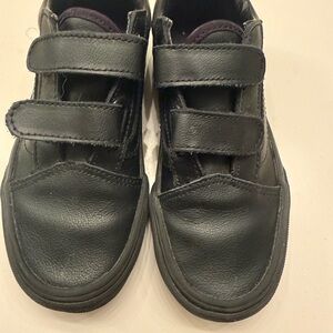 Vans Black Kids Sneakers with Velcro Straps